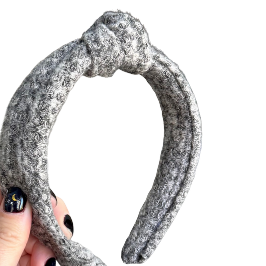 Grey Waffle Classic Knotted Headband