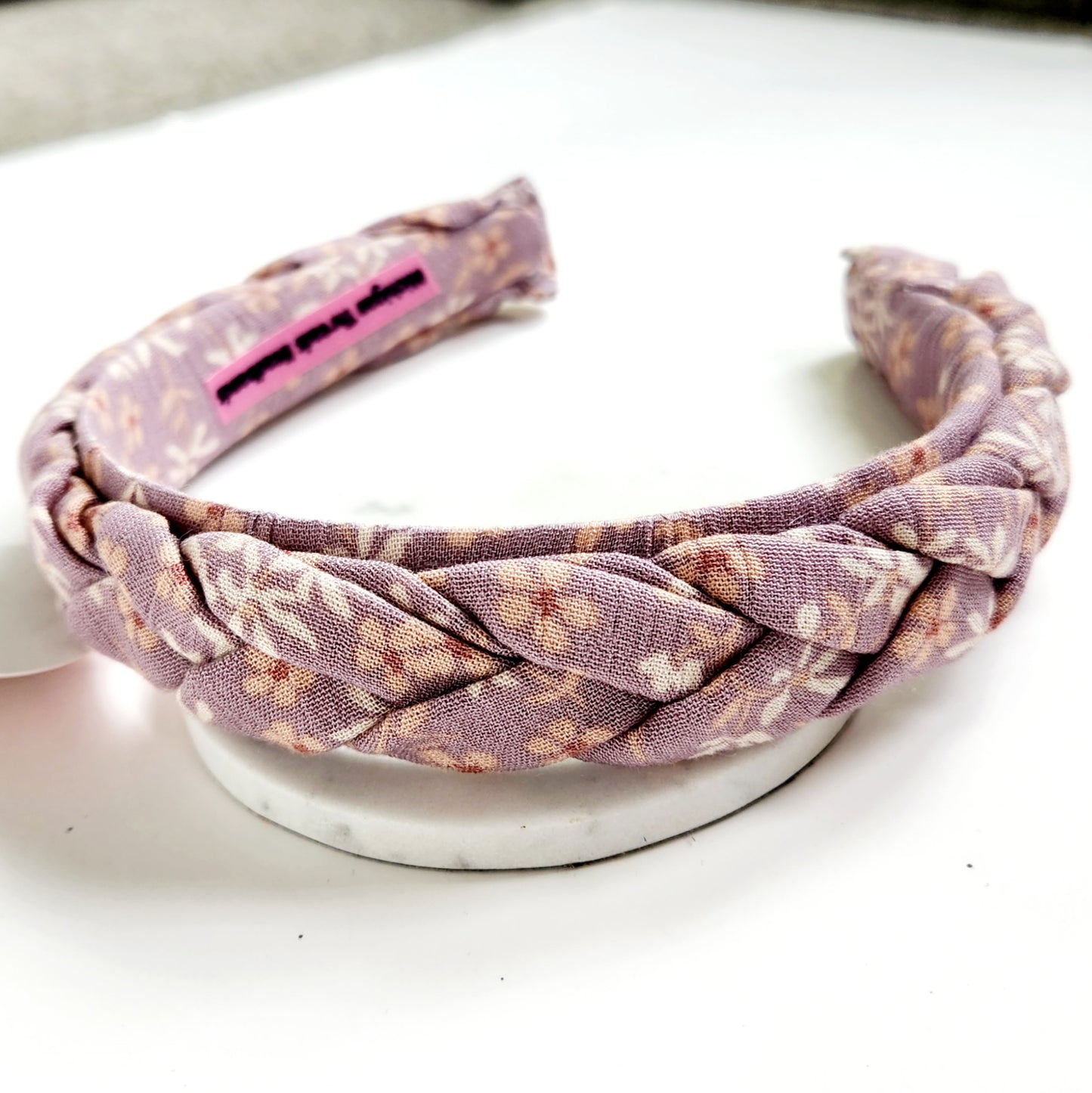 Braided Classic Headband Mauve Ditsy Floral