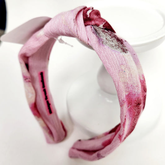 Pink Floral Classic Knotted Headband