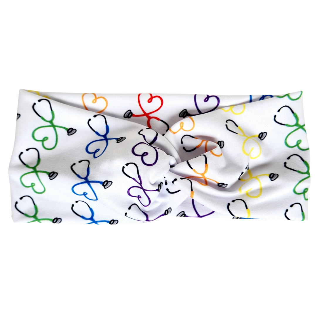 Pride Rainbow Stethoscopes Twisted - Workout Headband