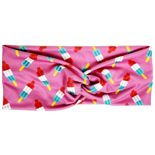 Bomb Pops on Pink Twisted - Workout Headband