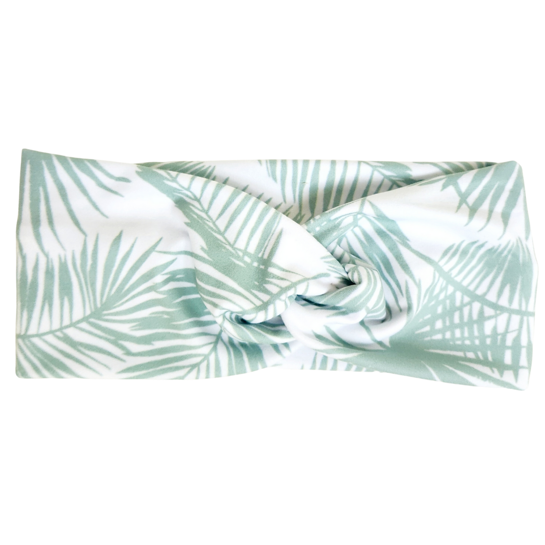 Green Palms Twisted - Workout Headband