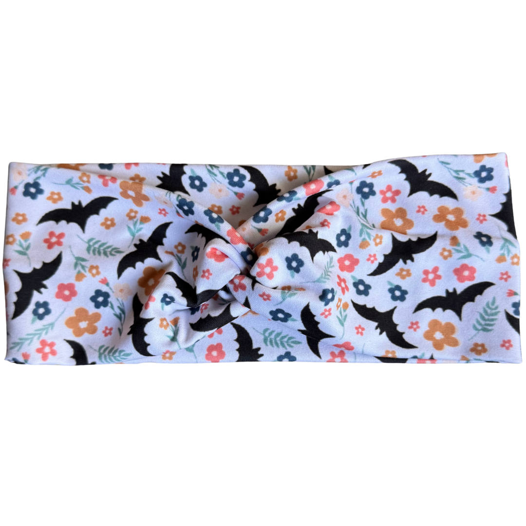 Batty Floral Twisted - Workout Headband