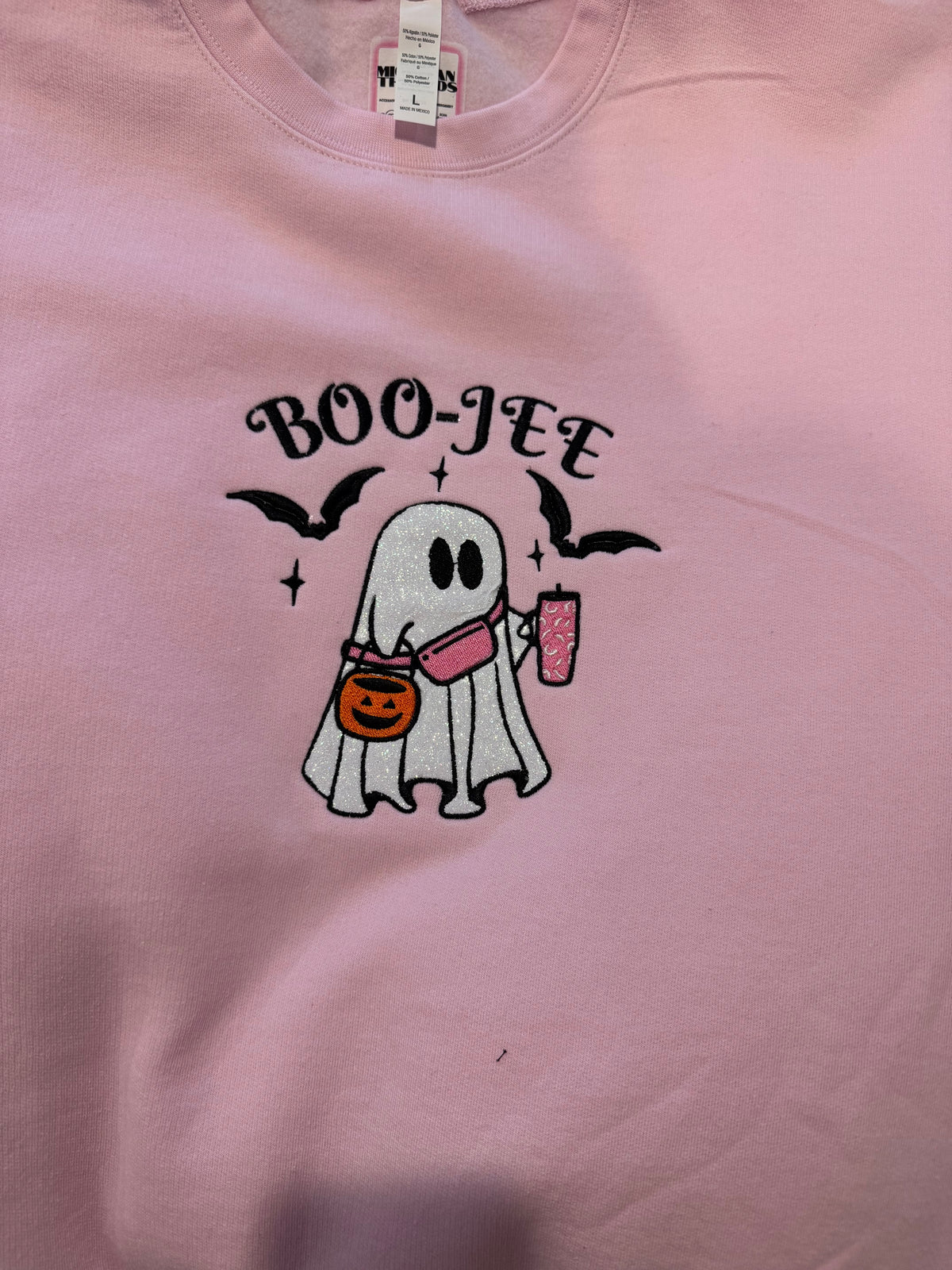 Boo -Gee Embroidered Crew Neck Sweatshirt