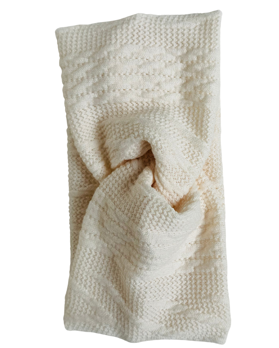Cream Sweater Twisted Women's Ear Warmer Headband