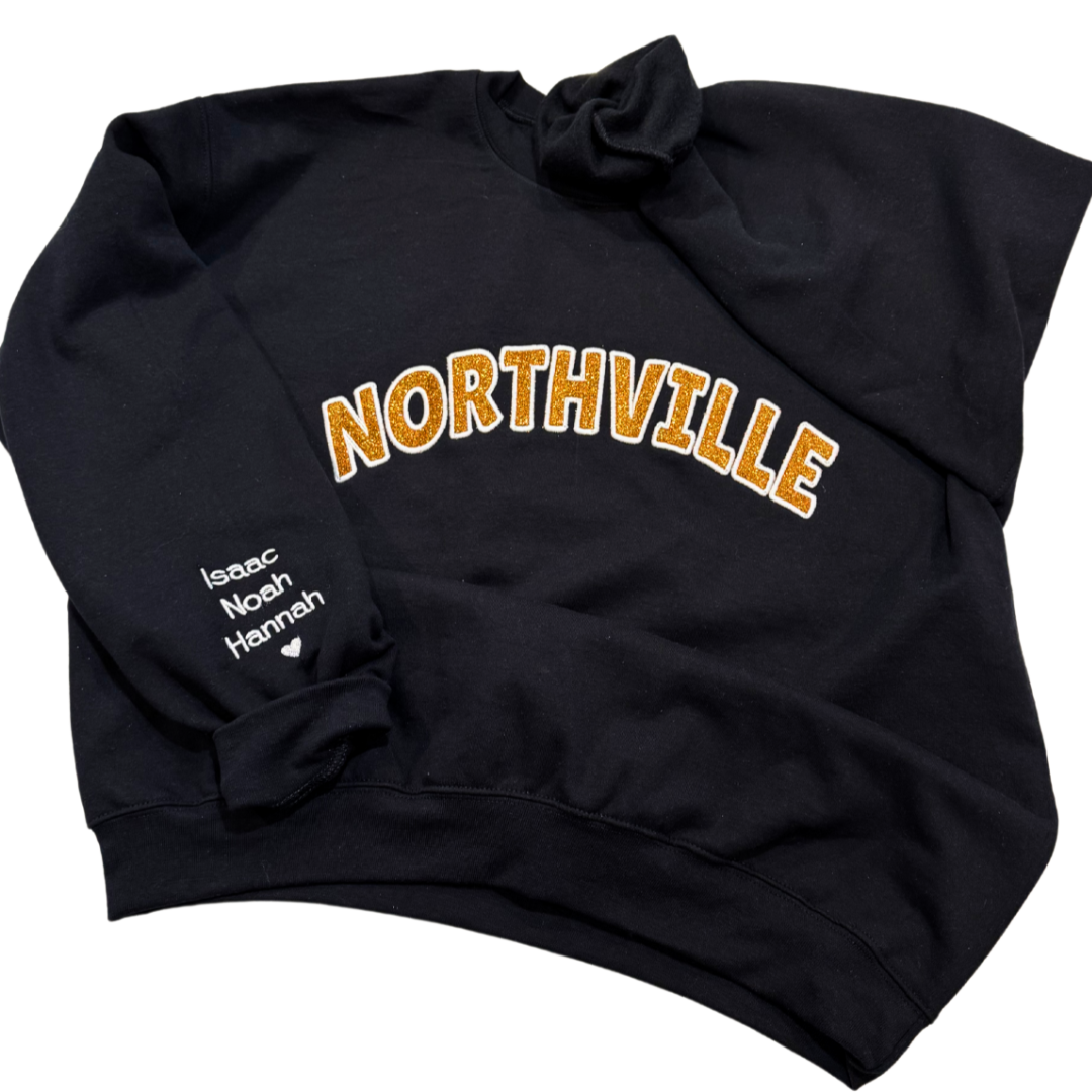 Northville Embroidered Crew Neck Sweatshirt