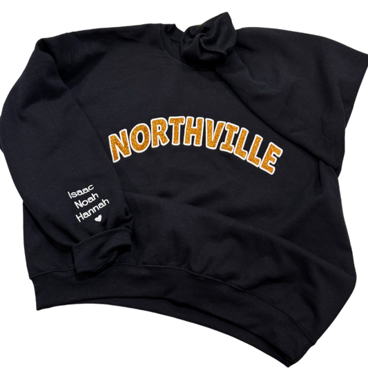 Northville Embroidered Crew Neck Sweatshirt