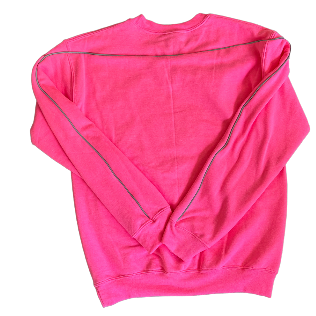 Reflective Run Embroidered Crew Neck Sweatshirt