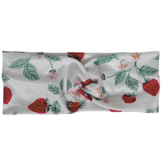 Strawberry Floral Twisted - Workout Headband