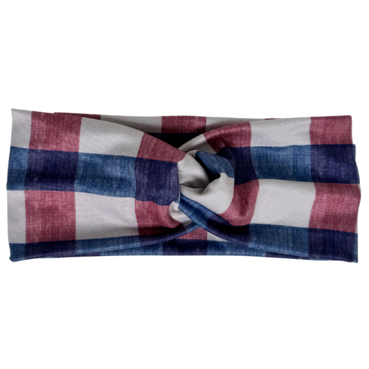 Picnic Plaid Twisted - Workout Headband