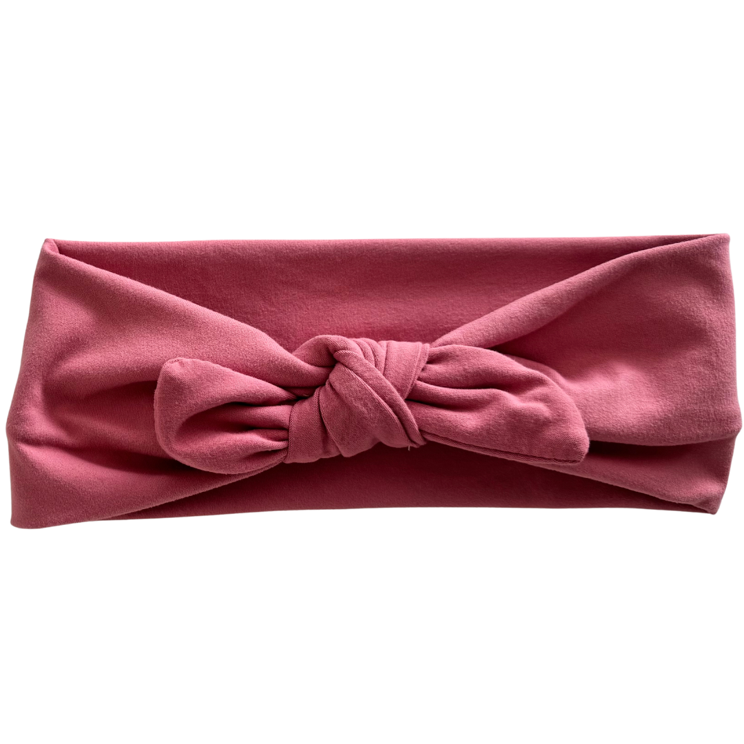 Pink Twisted with Removable Bow - Workout Headband
