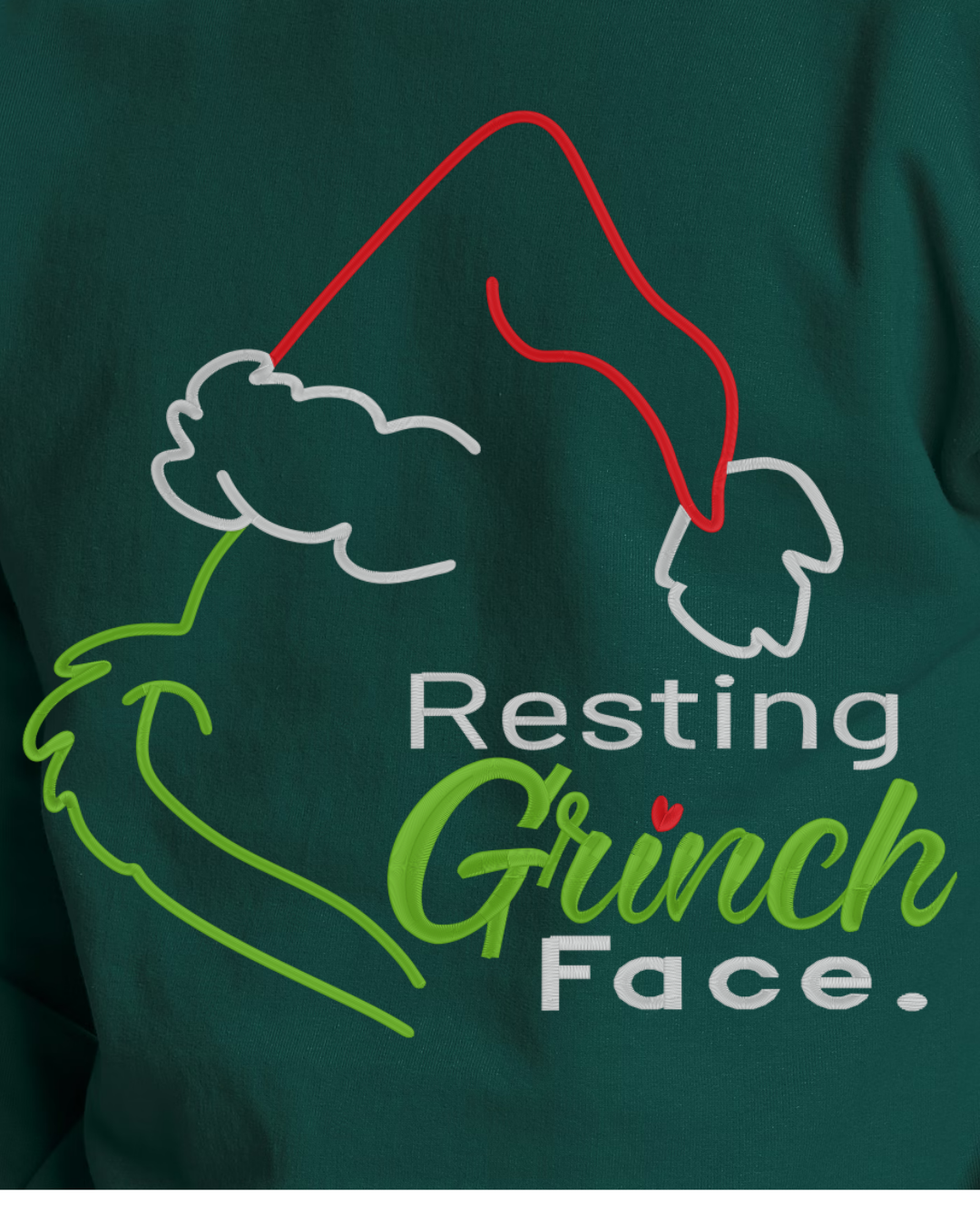 Resting Grinch Face Crewneck Sweatshirt