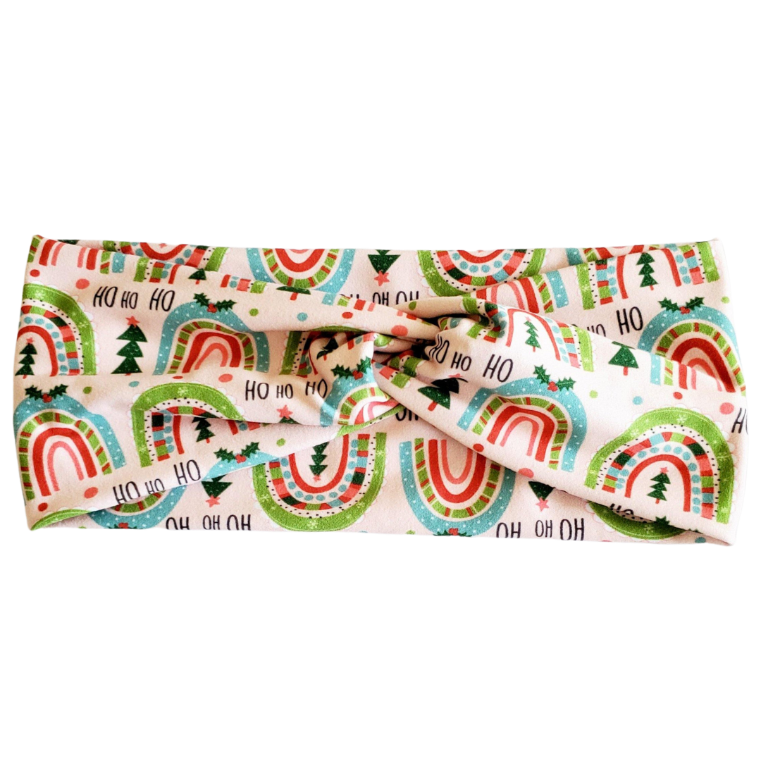 HoHoHo Rainbows Twisted - Workout Headband
