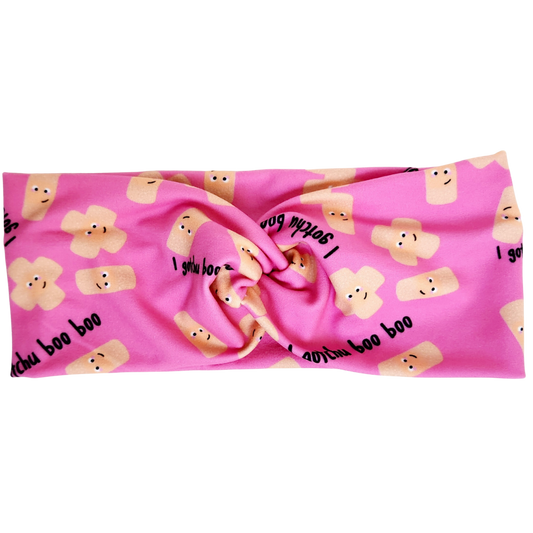 Bandages on Pink Twisted - Workout Headband