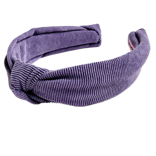 Lavender Corduroy Classic Knotted Headband