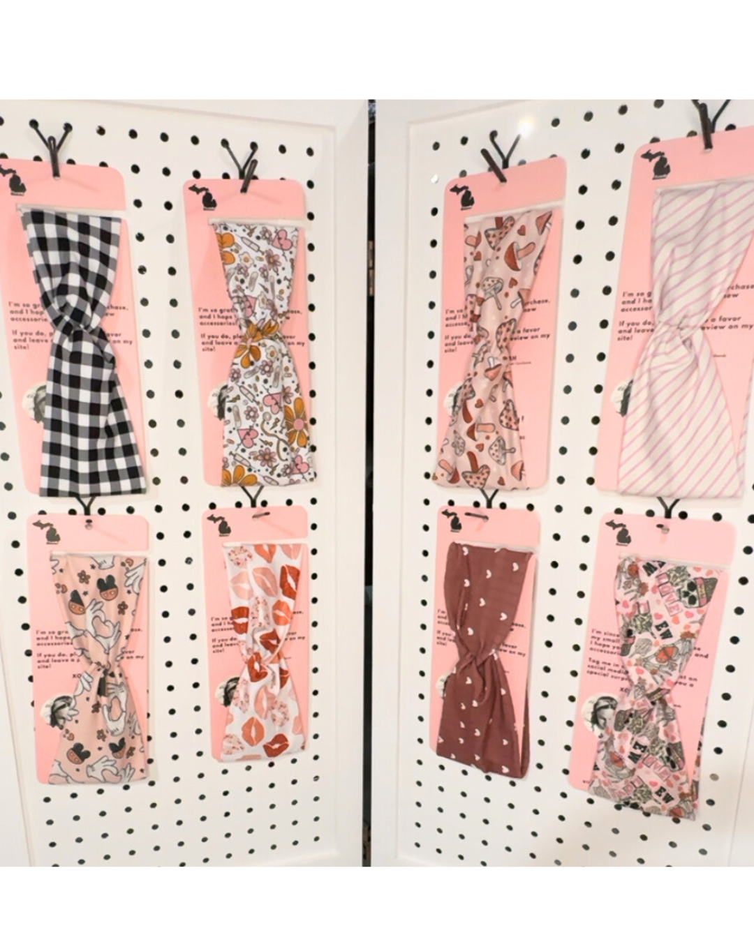 Michigan Threads 50 Pack White Blank Headband and Hairbow Display Card – Michigan ...