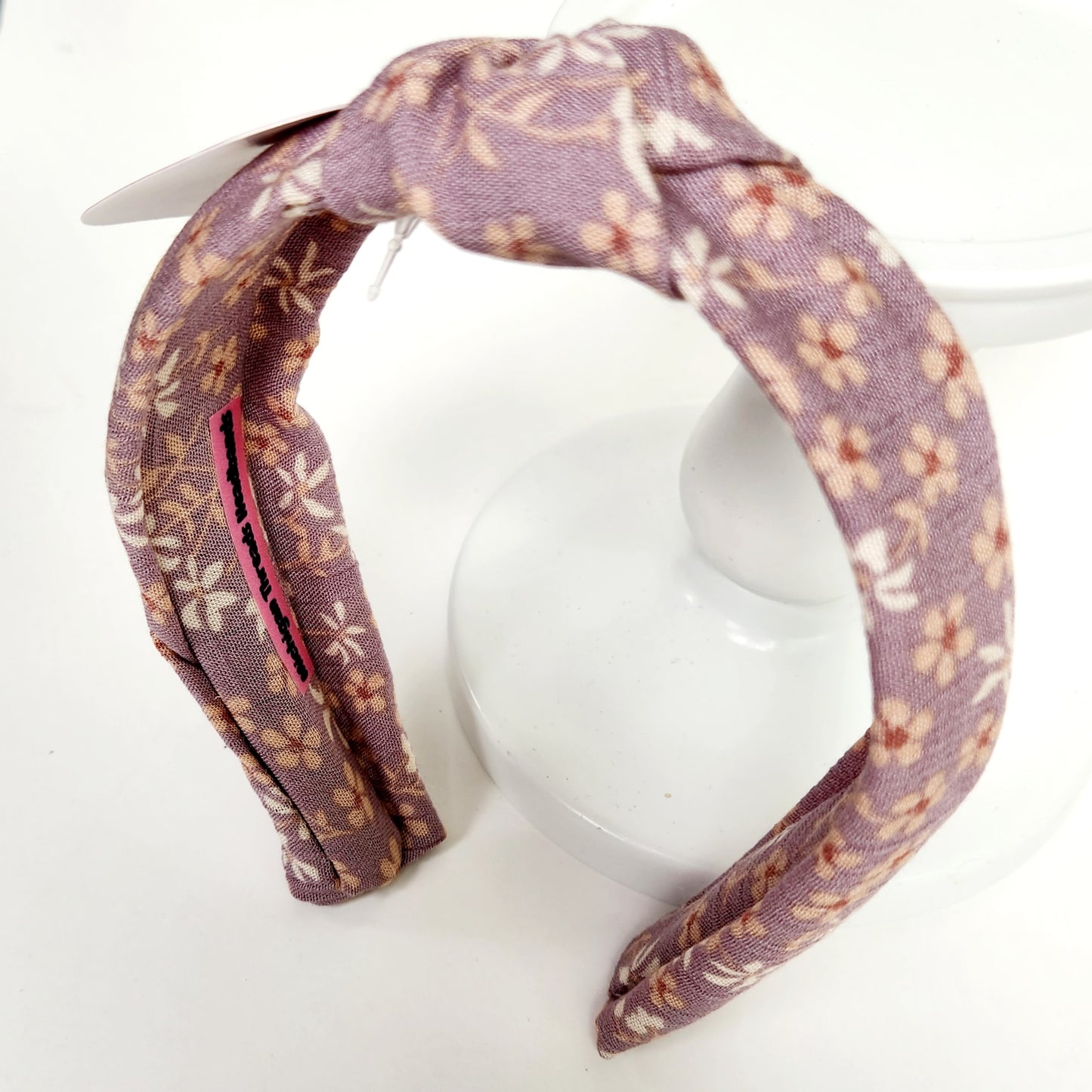 Mauve Ditsy Floral Classic Knotted Headband