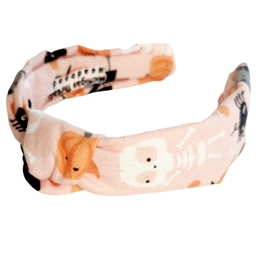 Knotted Classic Headband Pink Halloween Characters