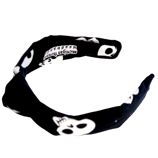 Knotted Classic Headband Glow in the Dark Skulls