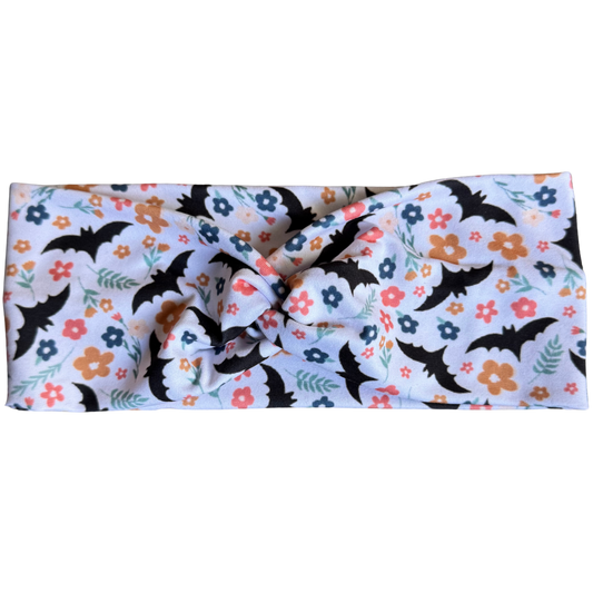 Batty Floral Twisted - Workout Headband