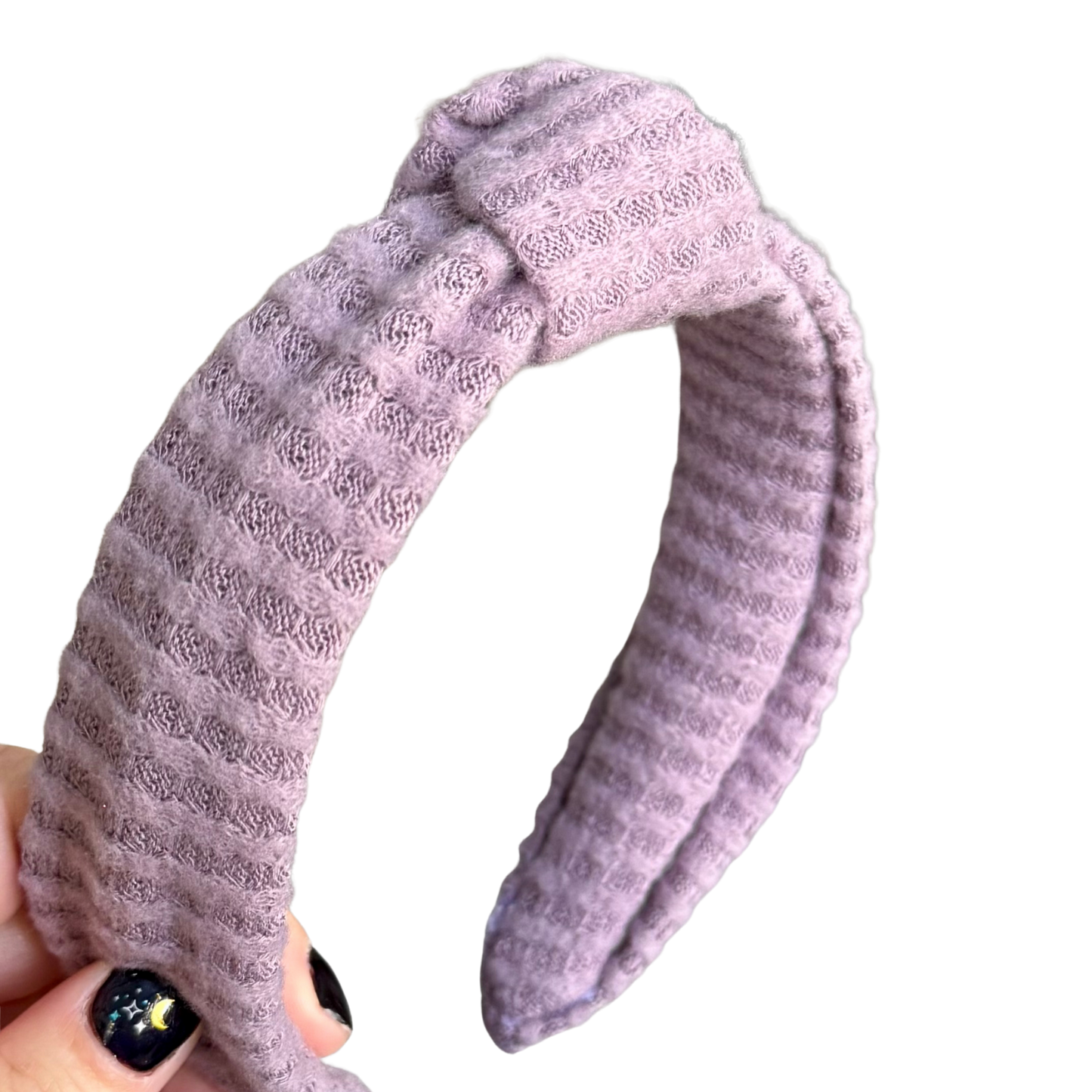 Lavender Waffle Classic Knotted Headband