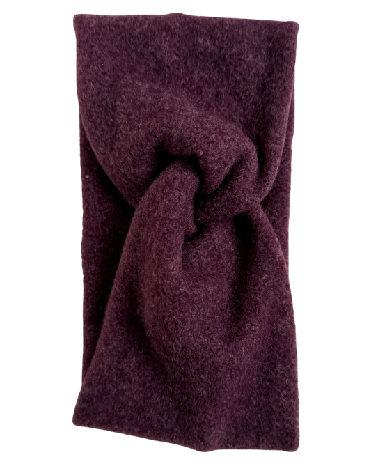 Fuzzy Purple Sweater Twisted Women's Ear Warmer Headband