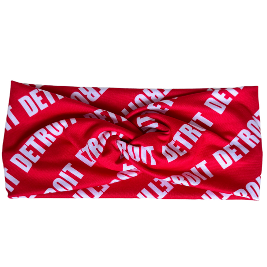 Boxy Red Detroit Twisted - Workout Headband