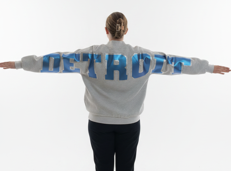 Women’s Detroit Football Vintage Graphic Sweatshirt | Oversized Game Day Apparel