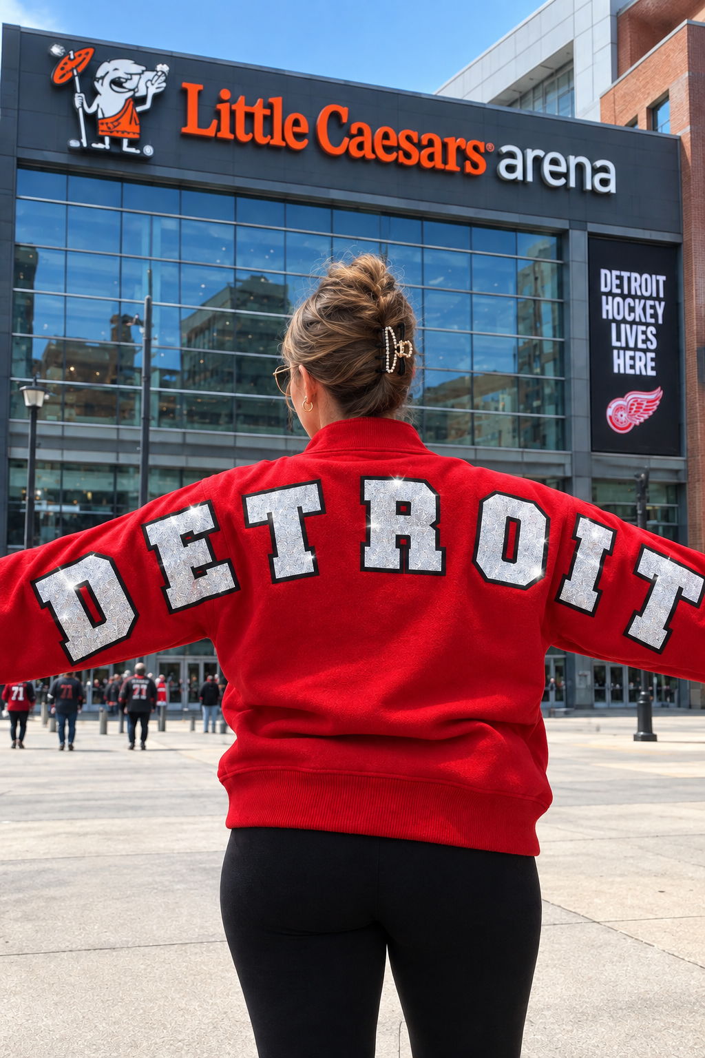 Women's Detroit Football Vintage Graphic Sweatshirt | Oversized Game Day Apparel
