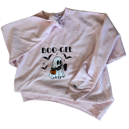 Boo -Gee Embroidered Crew Neck Sweatshirt