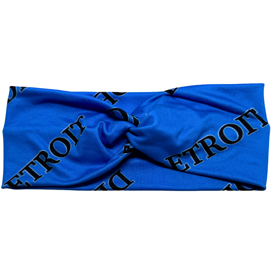 Blue Detroit Twisted - Workout Headband