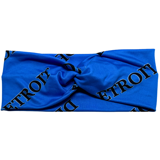 Blue Detroit Twisted - Workout Headband