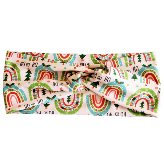 HoHoHo Rainbows Twisted - Workout Headband