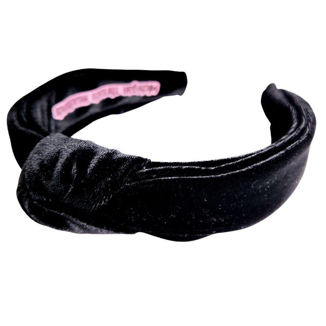 Black Velvet Classic Knotted Headband