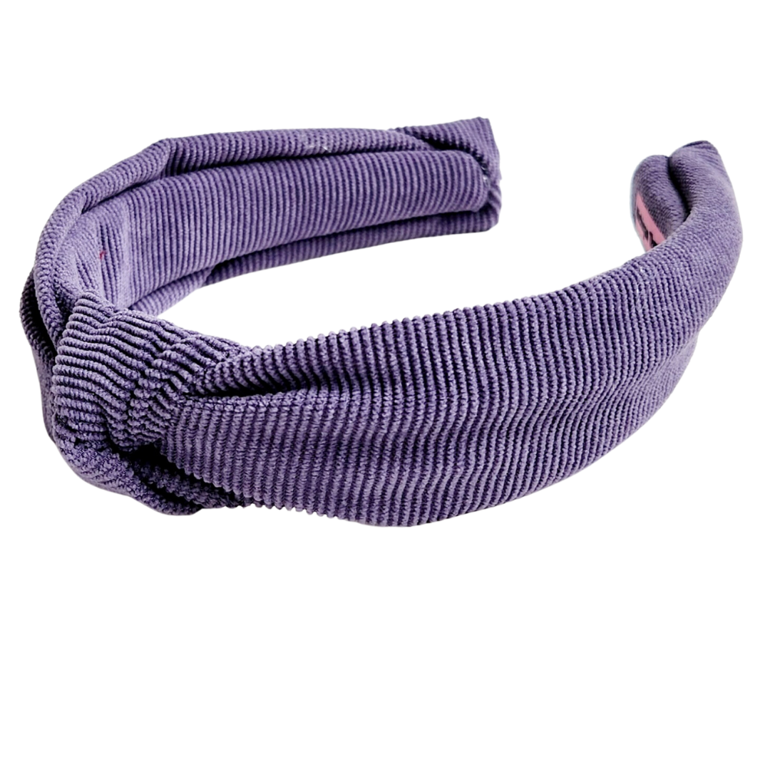 Lavender Corduroy Classic Knotted Headband