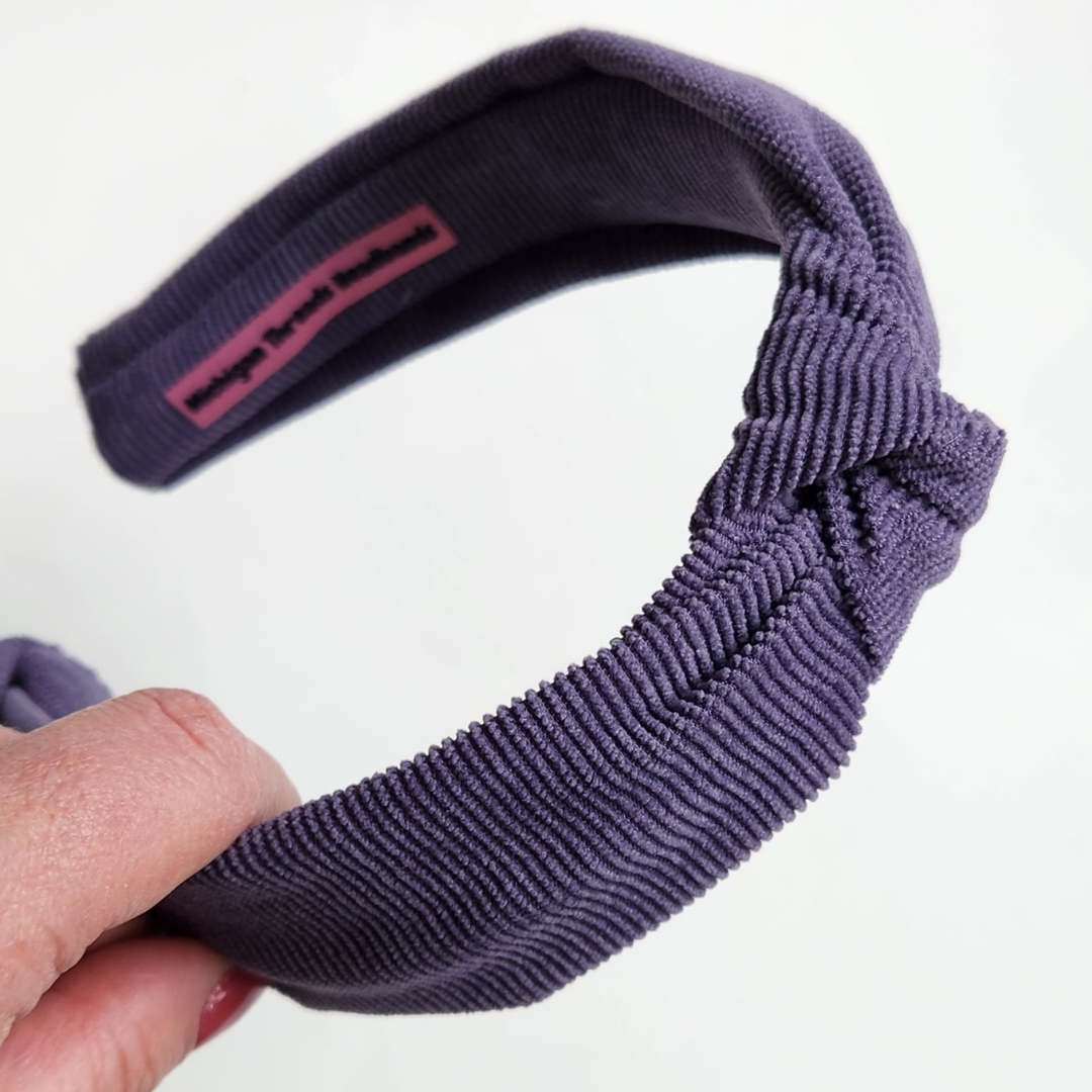 Lavender Corduroy Classic Knotted Headband