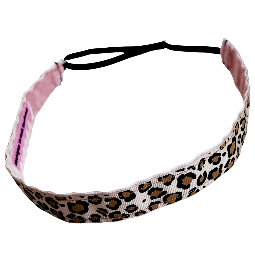 Leopard - Skinny Adjustable Non Slip Workout Headband