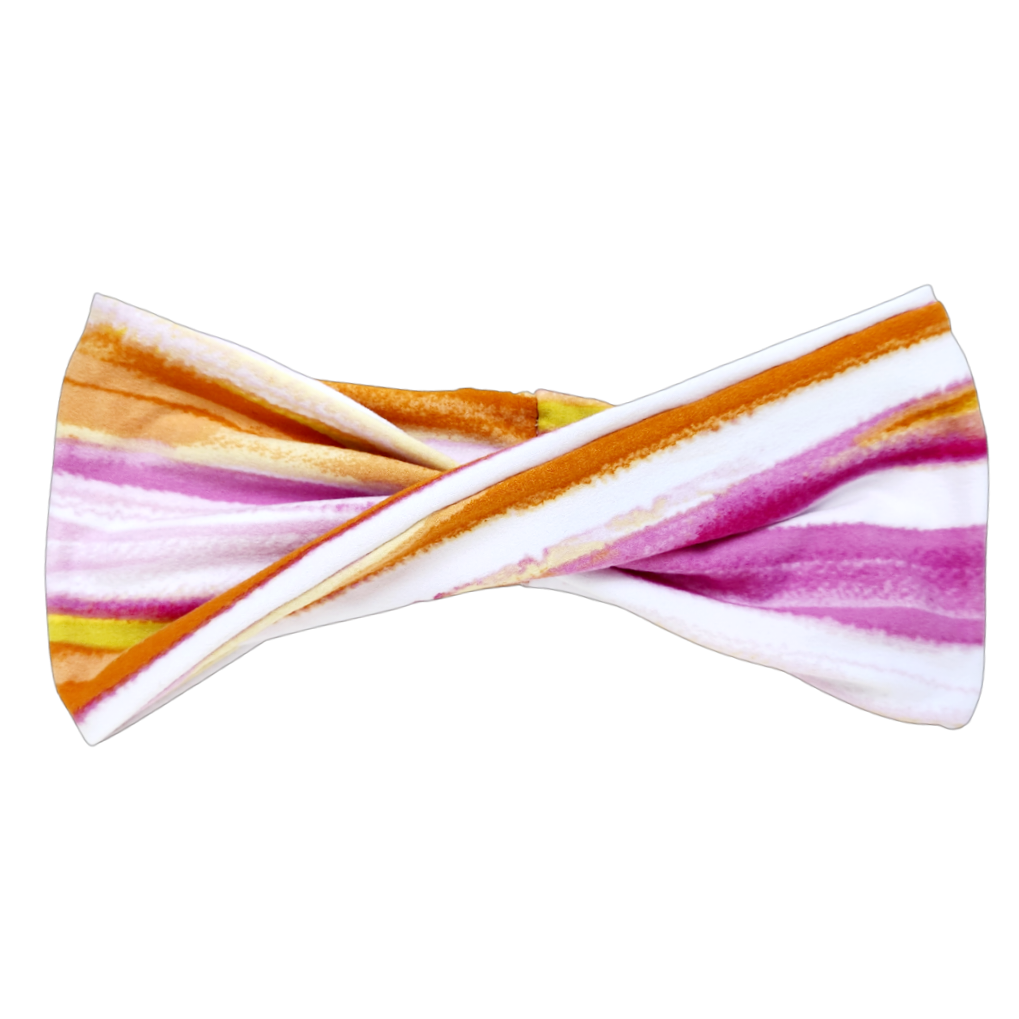 Pink Tulip Fields Luxe Extra Wide - Workout Headband